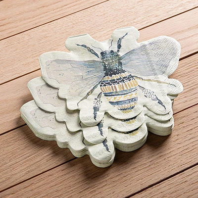 Harman 3-Ply 'Bee' Paper Napkin Shaped - Set of 20 (Multi Colour)