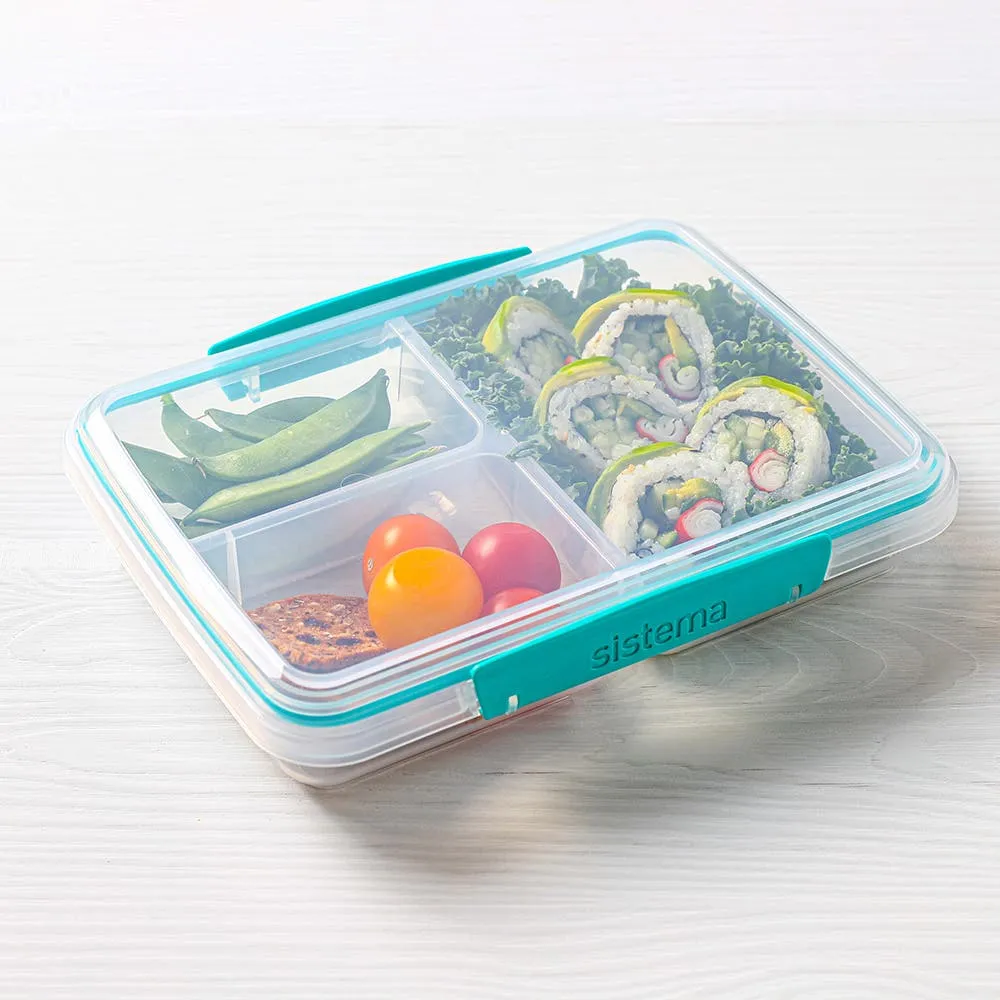 Sistema Klip It To Go Stack Lunch Container Round 965ml (Asstd