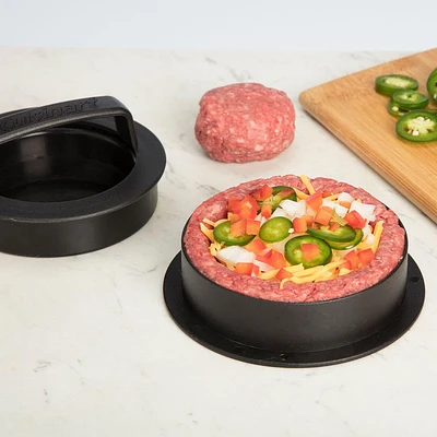 Cuisinart Outdoors 4-In-1 Stuffed Burger Press (Black)