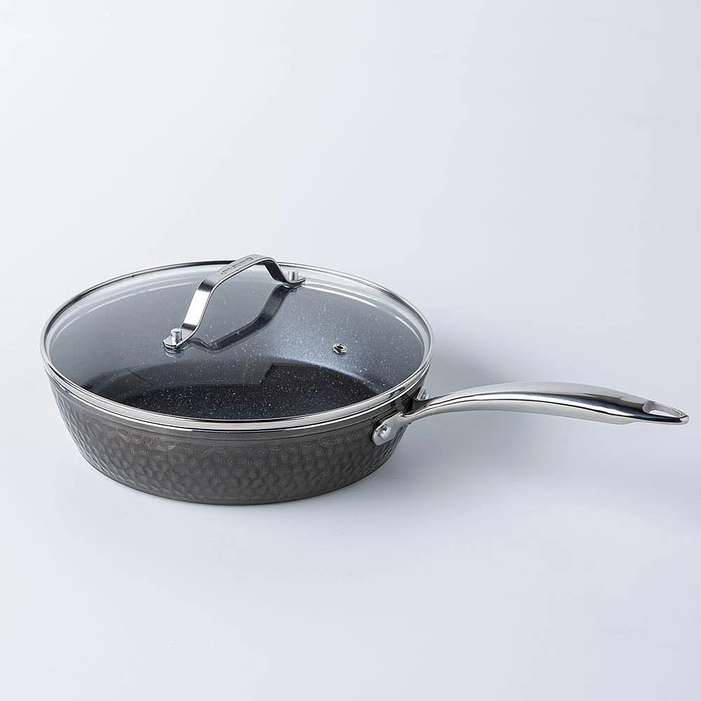 Granitestone Diamond Hammered Non-Stick Cookware Set of 10 (Charcoal)