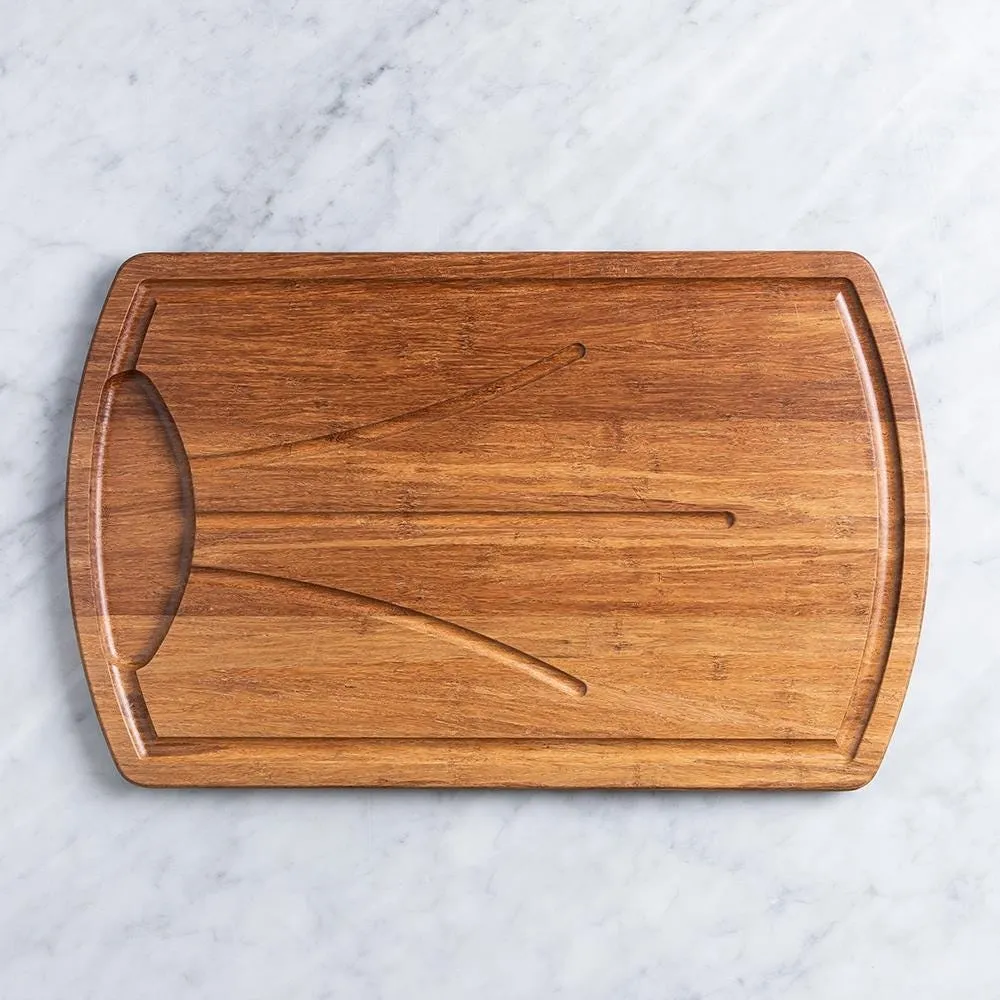 KSP Crushed 'Carve' Bamboo Cutting Board (Dark Brown)