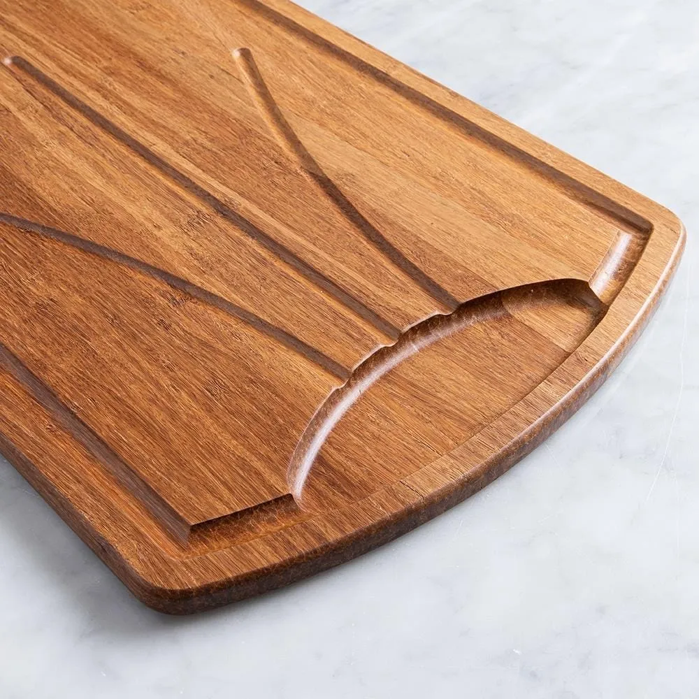 KSP Crushed 'Carve' Bamboo Cutting Board (Dark Brown)