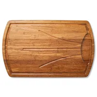 KSP Crushed 'Carve' Bamboo Cutting Board (Dark Brown)