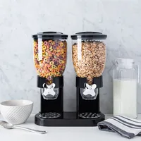 KSP Easy Flow 'Double' Countertop Snack Dispenser (Black)