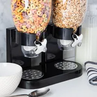 KSP Easy Flow 'Double' Countertop Snack Dispenser (Black)