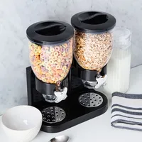 KSP Easy Flow 'Double' Countertop Snack Dispenser (Black)