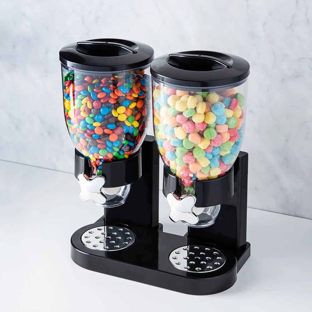 KSP Easy Flow 'Double' Countertop Snack Dispenser (Black)