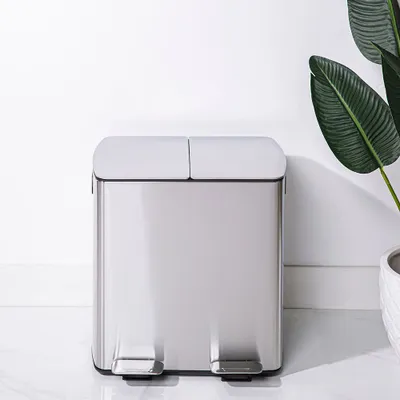 KSP Sleek Double Step Garbage Can ( L