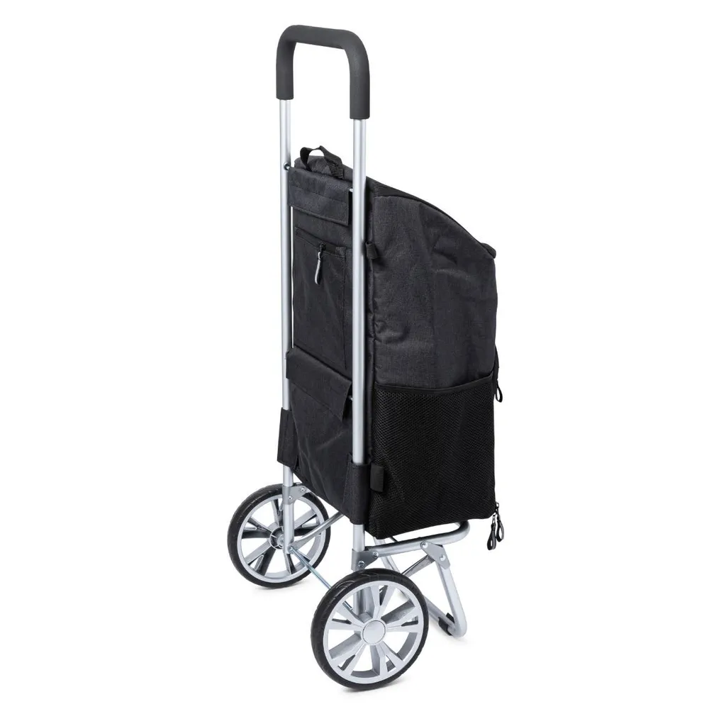 KSP Urban 'Solid' Aluminum Shopping Trolley (Black)