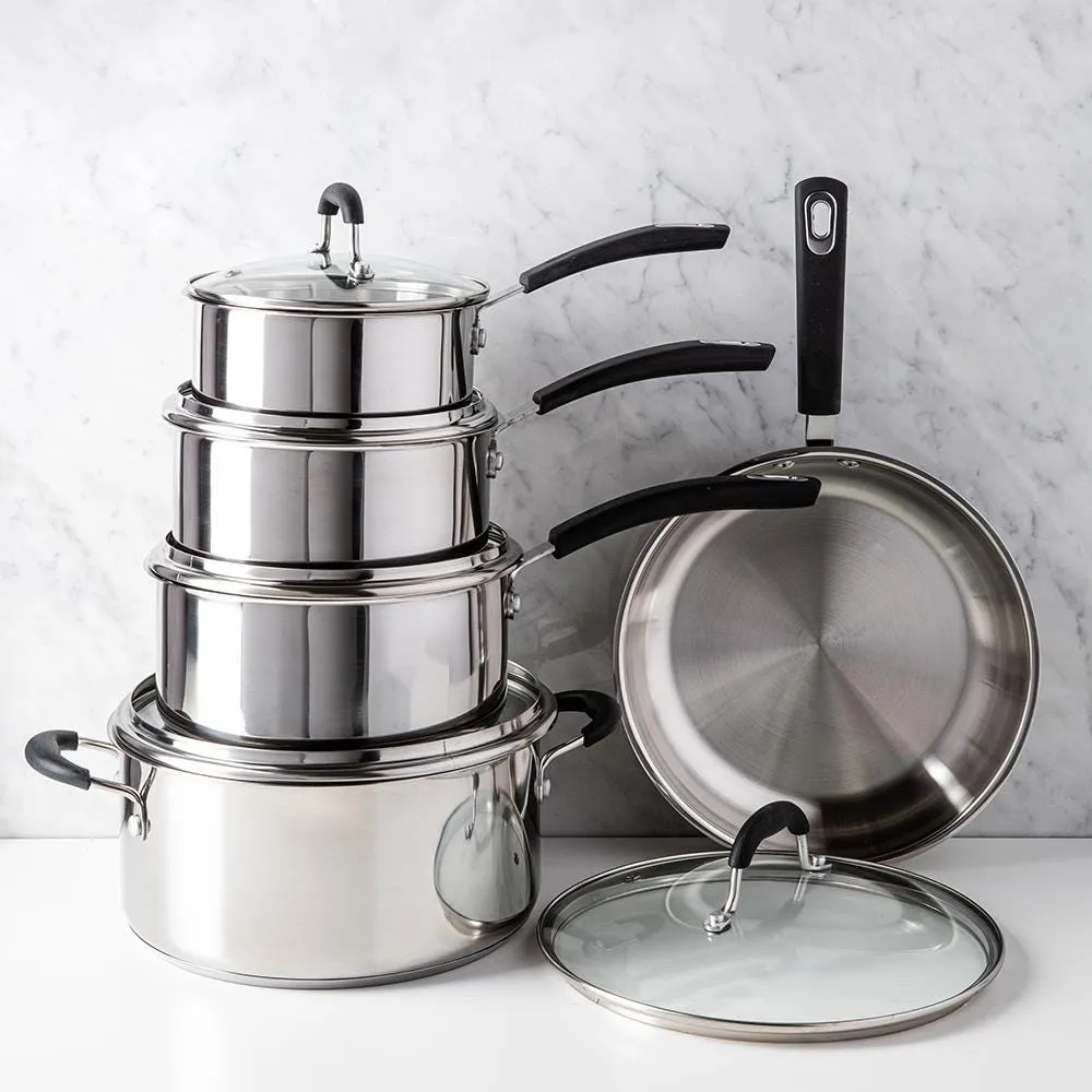 Starfrit Cookware Combo - Set of 10 (Stainless Steel)