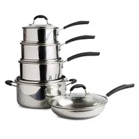 Starfrit Cookware Combo - Set of 10 (Stainless Steel)