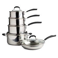 Starfrit Cookware Combo - Set of 10 (Stainless Steel)