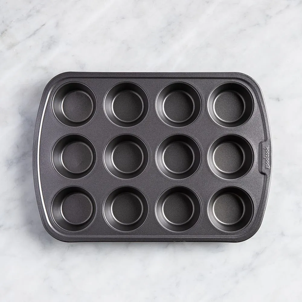 Good Cook Premium Non-Stick Muffin Pan (Grey)