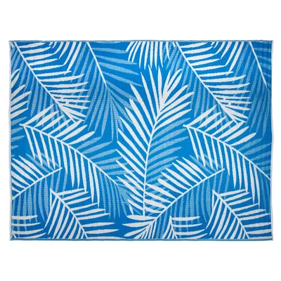 KSP Outdoor 'Areca Palm' All Season Mat (Blue, 9' x 12')