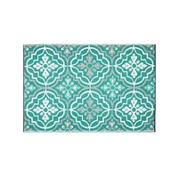 KSP Outdoor 'Tile Braga' All Season Mat (Turquoise