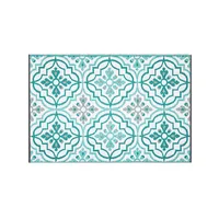 KSP Outdoor 'Tile Braga' All Season Mat (Turquoise