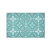 KSP Outdoor 'Tile Braga' All Season Mat (Turquoise