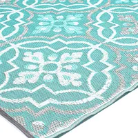 KSP Outdoor 'Tile Braga' All Season Mat (Turquoise