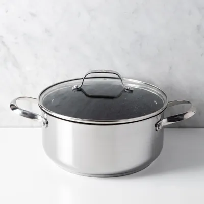 The Rock Gourmet Non-Stick Open Stock Stock Pot with Lid 4.7L