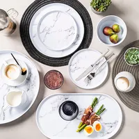 KSP Enzo Melamine Dinner Plate (Marble White)