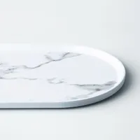 KSP Enzo Melamine Oval Platter (Marble White)