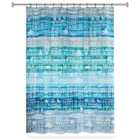 Splash Polyester 'Ocean Rules' Shower Curtain (Aqua)