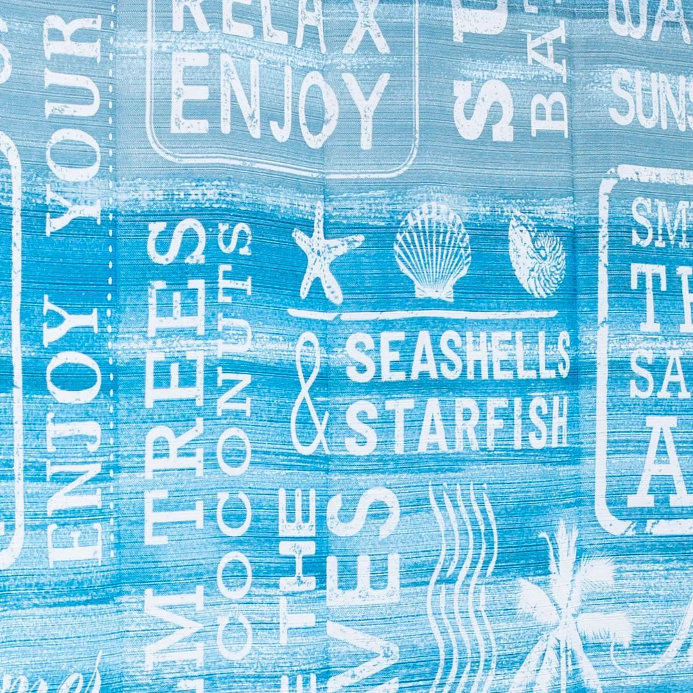 Splash Polyester 'Ocean Rules' Shower Curtain (Aqua)