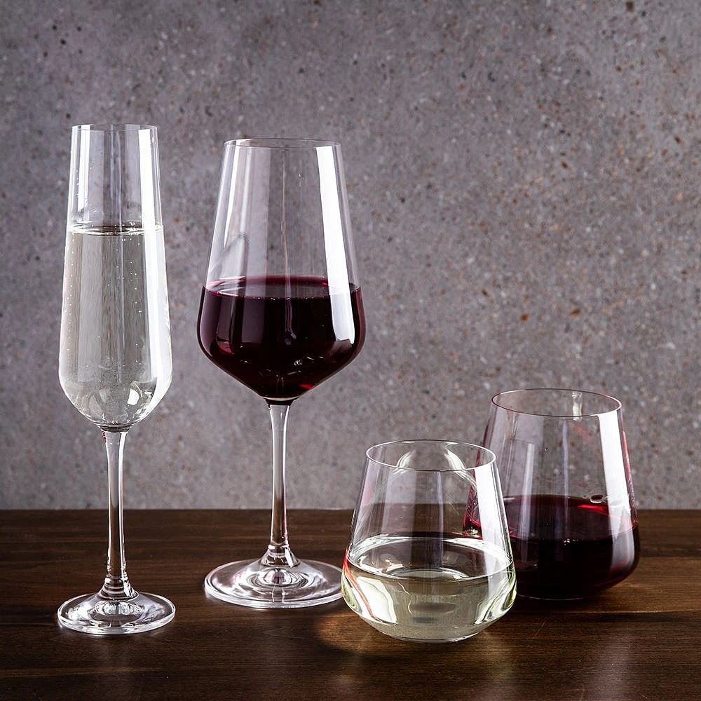 Trudeau Gala Stemless Red Wine Glass - Set of 4