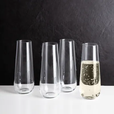 Trudeau Gala Stemless Champagne - Set of 4
