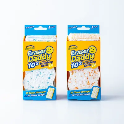Scrub Daddy 'Eraser Daddy' Sponge with Scrubbing Gems - Set of 2