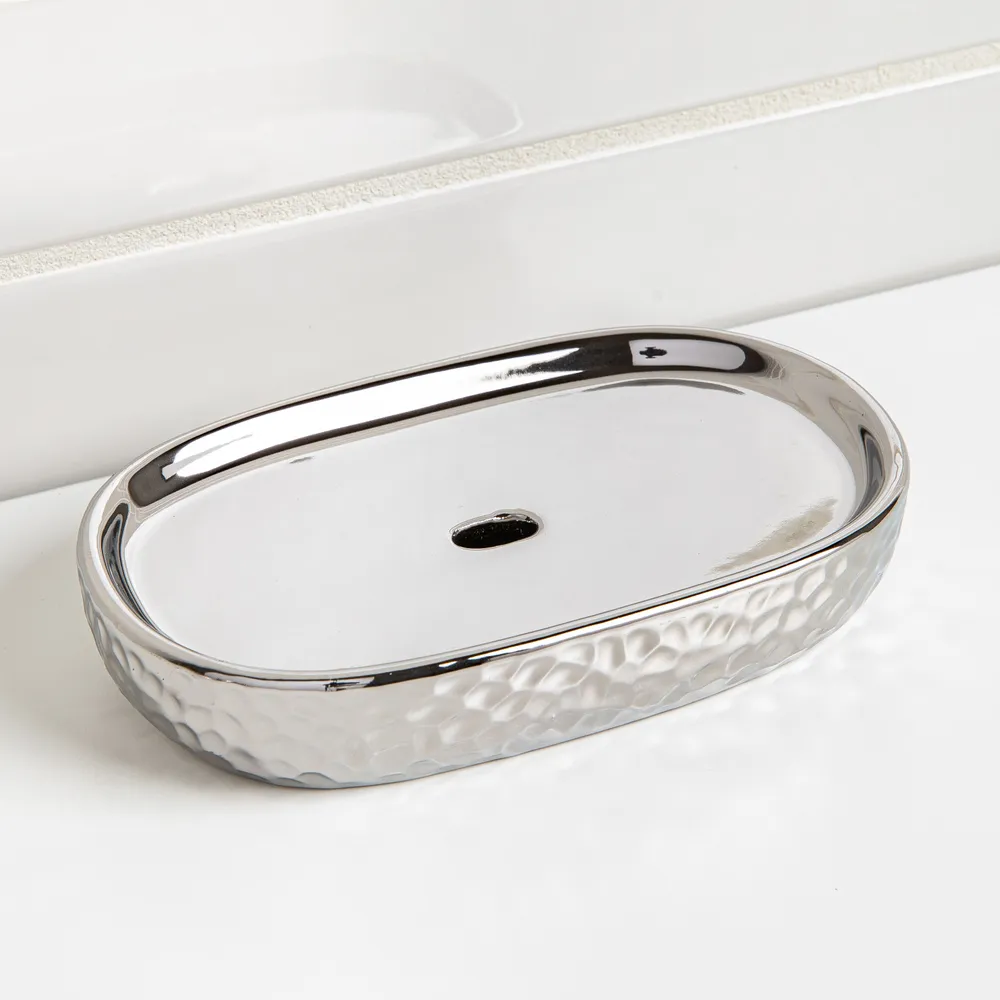 Moda At Home Asta Ceramic Soap Dish (Chrome)