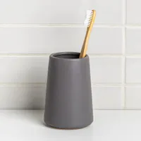 Moda At Home Anitra Ceramic Tooth Brush Holder (Dark Grey)