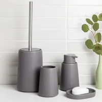 Moda At Home Anitra Ceramic Tooth Brush Holder (Dark Grey)