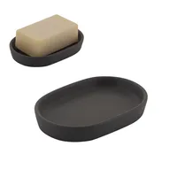 Moda At Home Anitra Ceramic Soap Dish (Dark Grey)