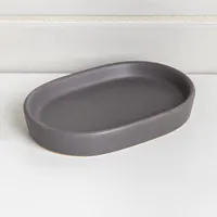 Moda At Home Anitra Ceramic Soap Dish (Dark Grey)