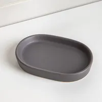 Moda At Home Anitra Ceramic Soap Dish (Dark Grey)