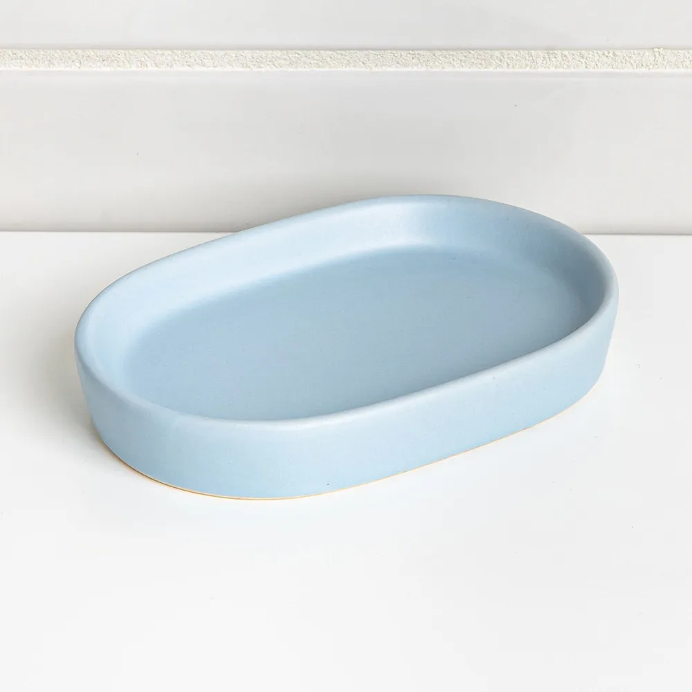 Moda At Home Anitra Ceramic Soap Dish (Light Blue)