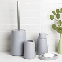 Moda At Home Anitra Ceramic Tooth Brush Holder (Light Grey)