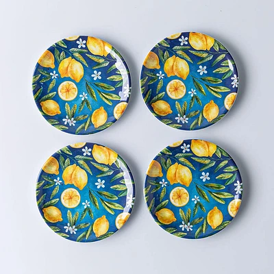 KSP Nibble 'Capri' Melamine Tidbit Plate - Set of 4