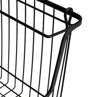 KSP Ashley Stacking Wire Basket Large (Matte Black) 36 x 27 x 22.5 cm