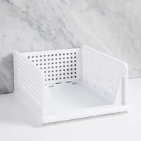 KSP Stack N Slide Collapsible Storage Bin Large (White) 43x32x18.5 cm