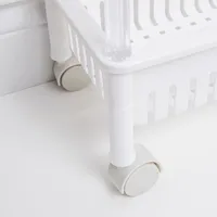 KSP Slidestor '3-Tier' Rolling Storage Rack (White) 45 x 21 x 80 cm