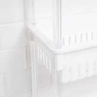 KSP Slidestor '3-Tier' Rolling Storage Rack (White) 45 x 21 x 80 cm