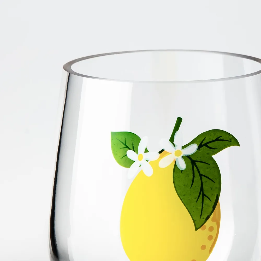 KSP Sip 'Lemon' Stemless Wine Glass