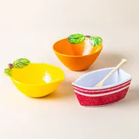 KSP Rowboat Melamine Bowl with Paddle (Red)