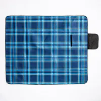 KSP Packable 'Plaid' Picnic Blanket (Blue)