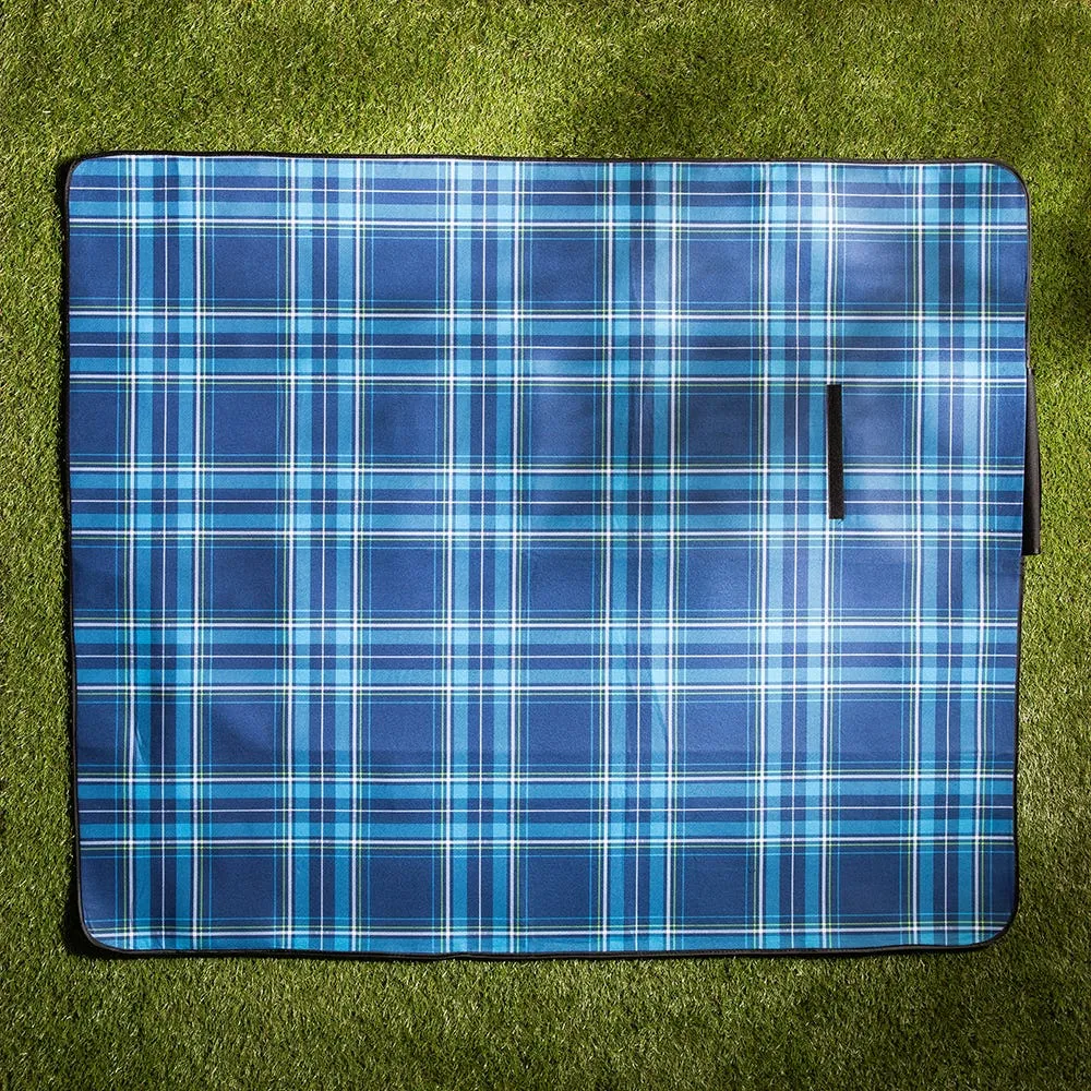 KSP Packable 'Plaid' Picnic Blanket (Blue)