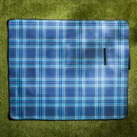 KSP Packable 'Plaid' Picnic Blanket (Blue)