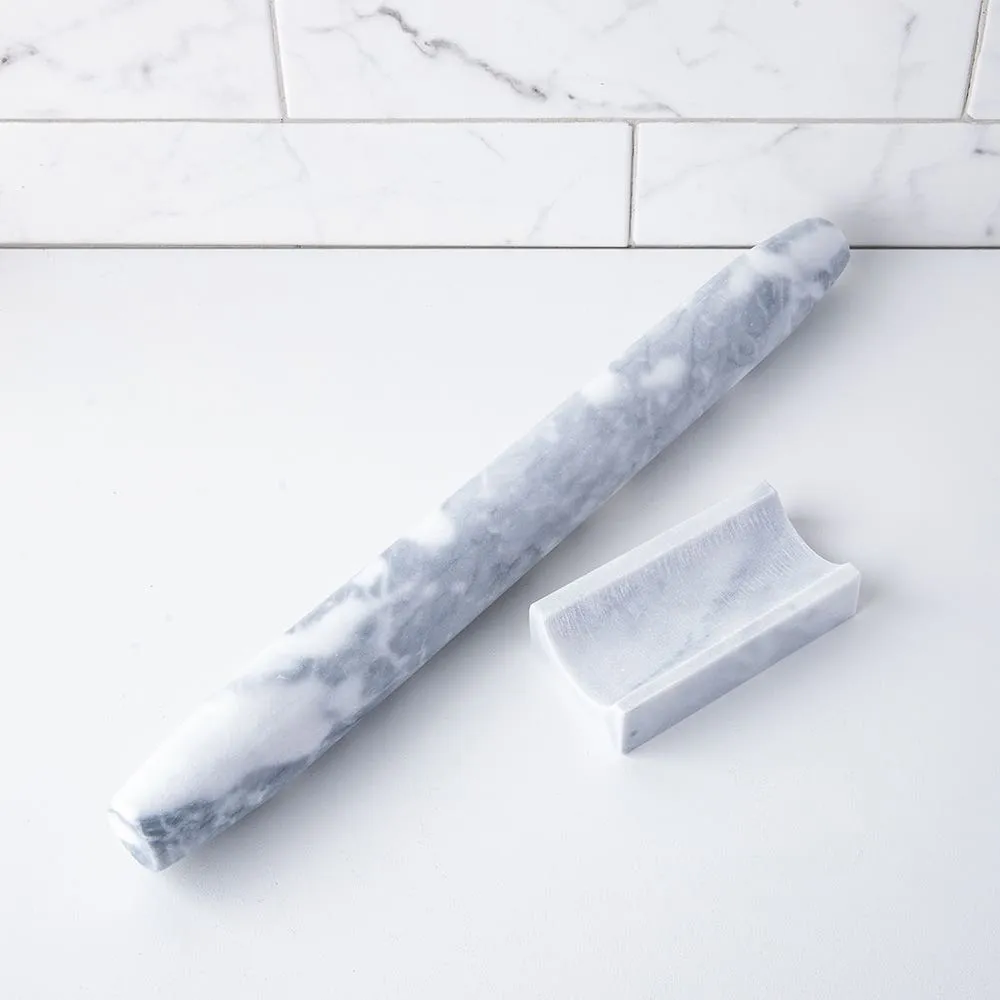 KSP Bake Marble French Rolling Pin (White)