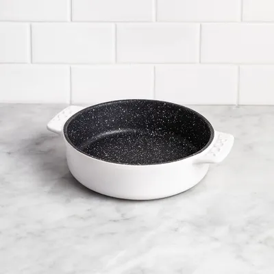 The Rock Ovenware Ceramic Non-Stick Round Dish (Black/White)